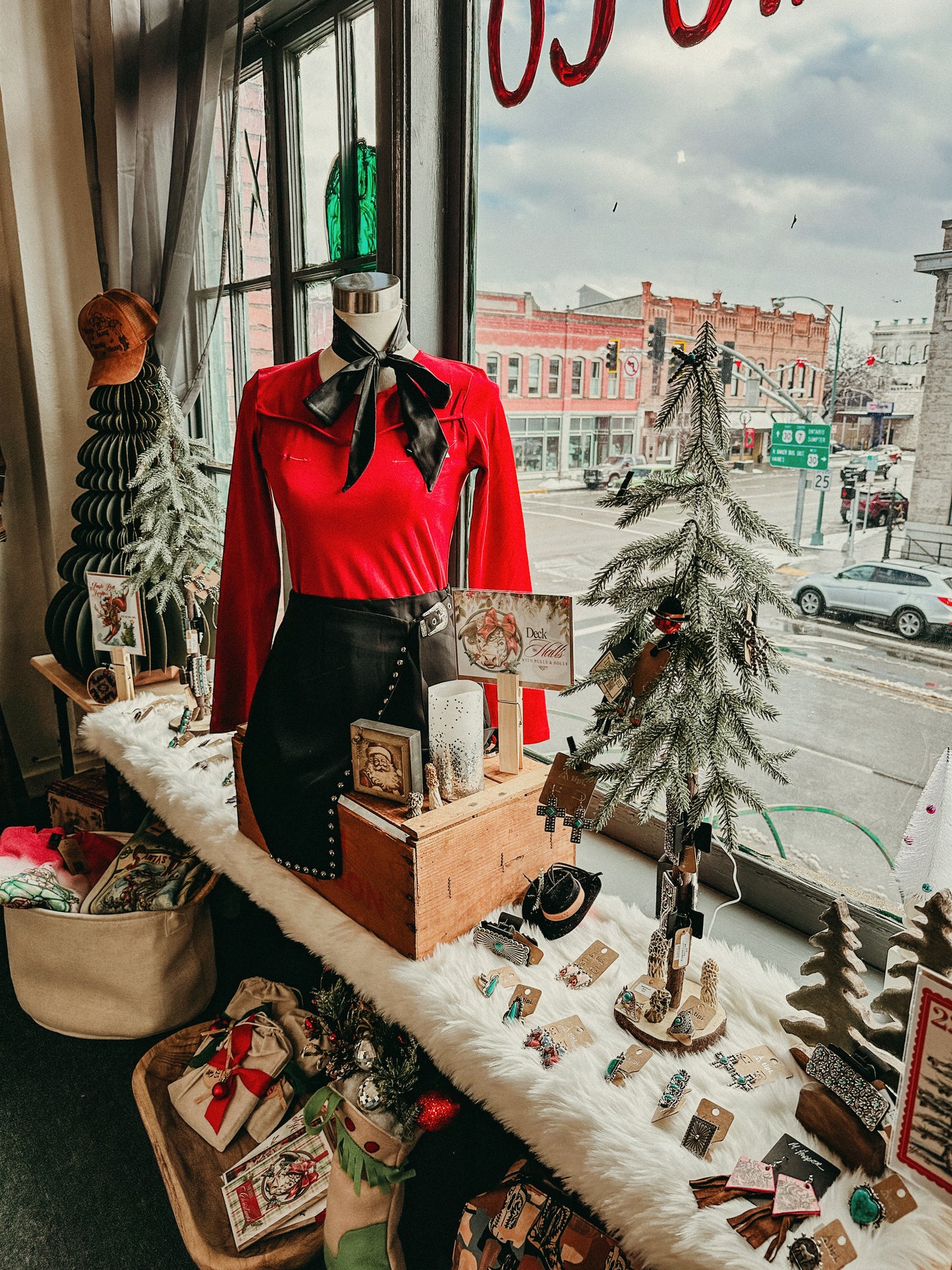 Crimson Curve Yoke Top