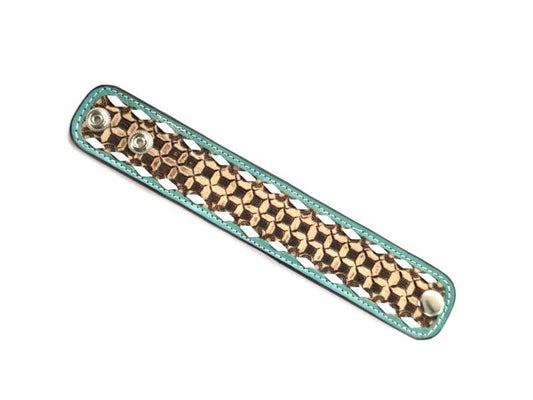 Turquoise Weave Stamp Cuff