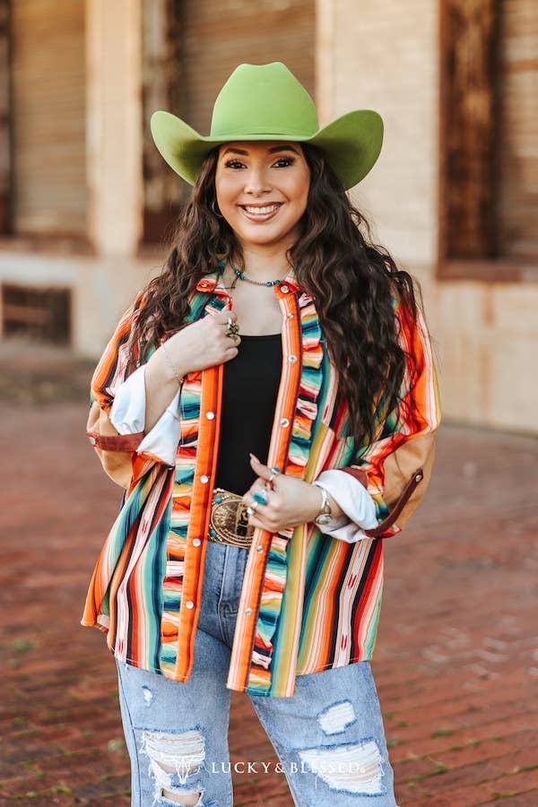 Saddlefire Serape Snap Top