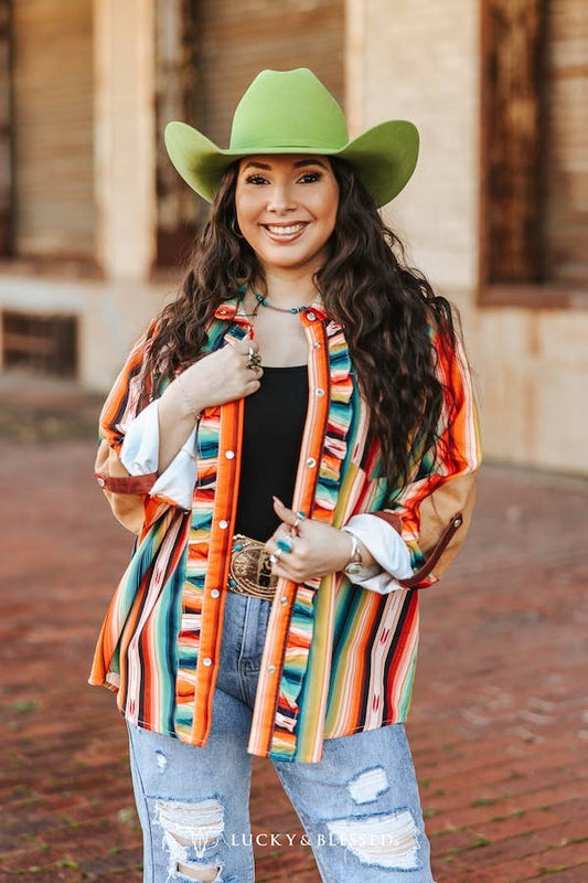 Saddlefire Serape Snap Top