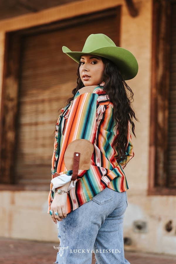 Saddlefire Serape Snap Top