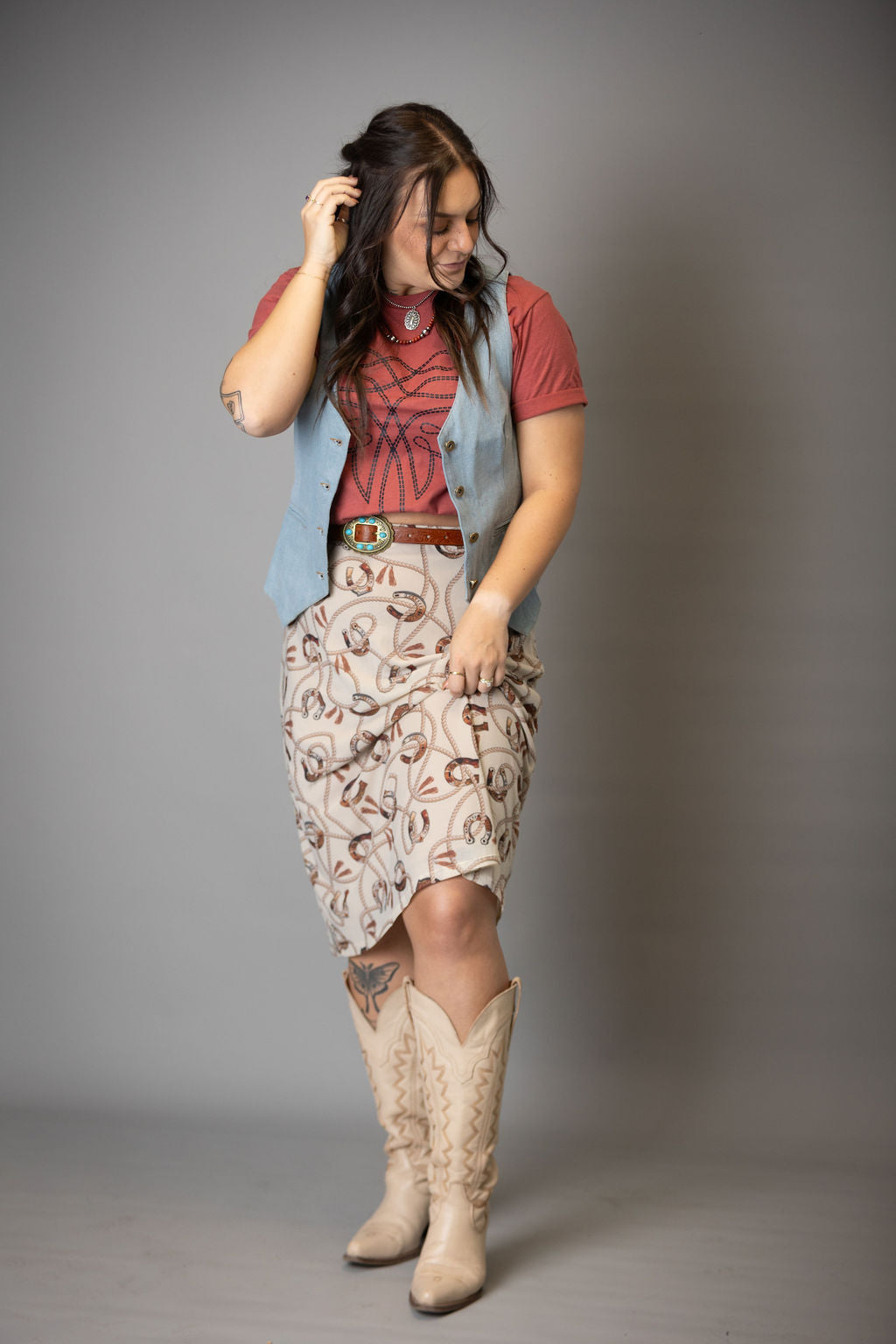 Rodeo Belle Midi Skirt