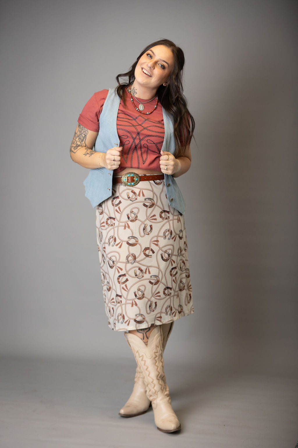 Rodeo Belle Midi Skirt