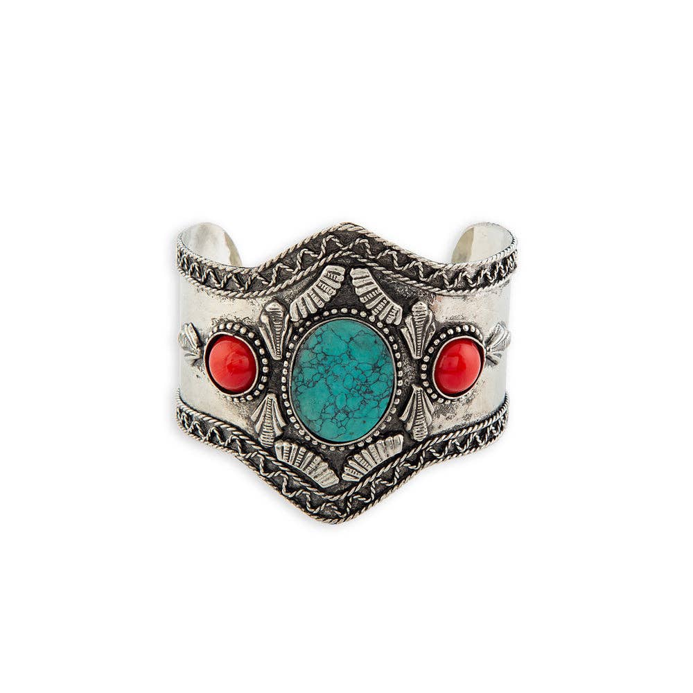 Silver Sage Cuff Bracelet