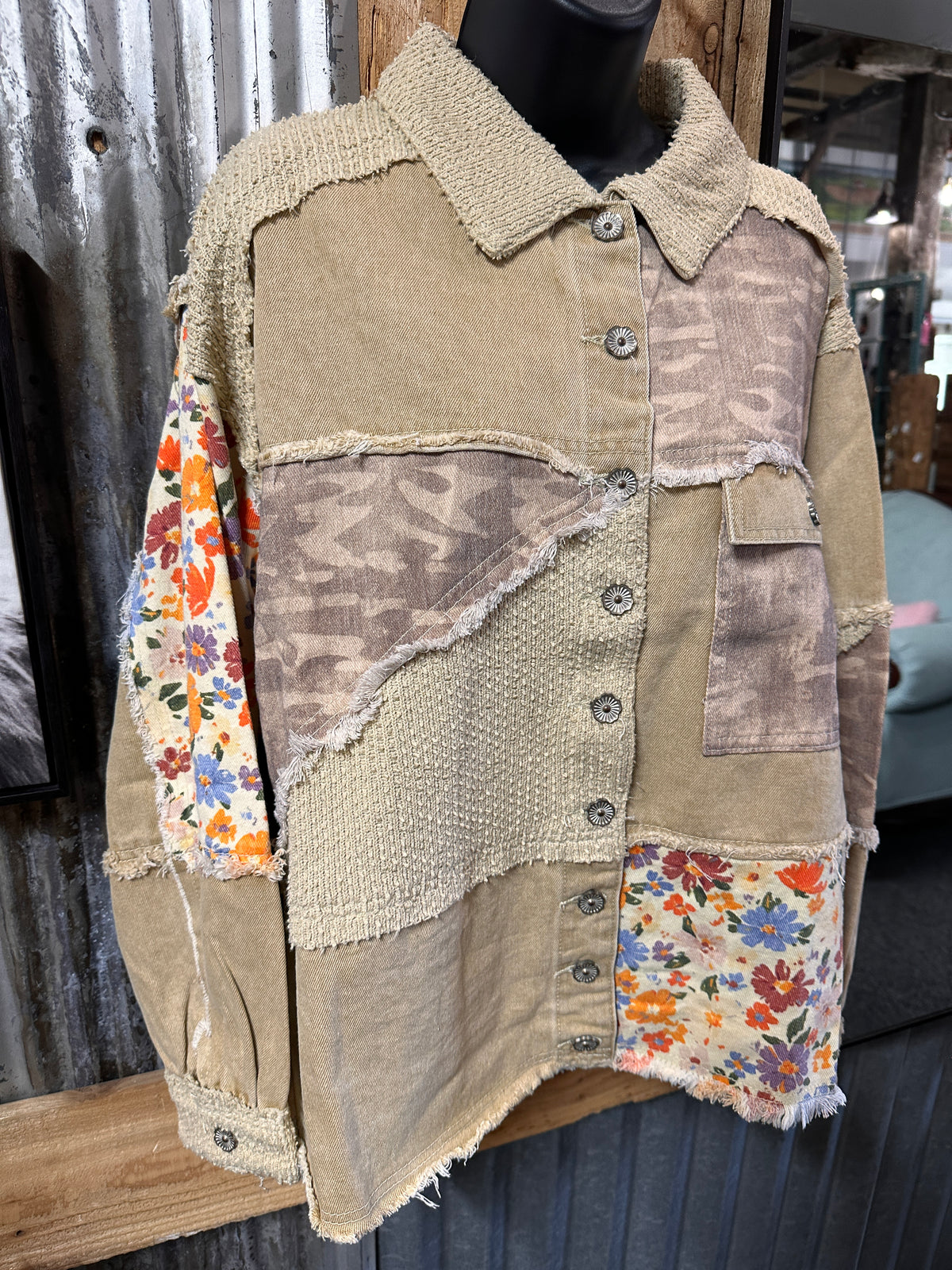 Wildflower Drifter Patchwork Shacket