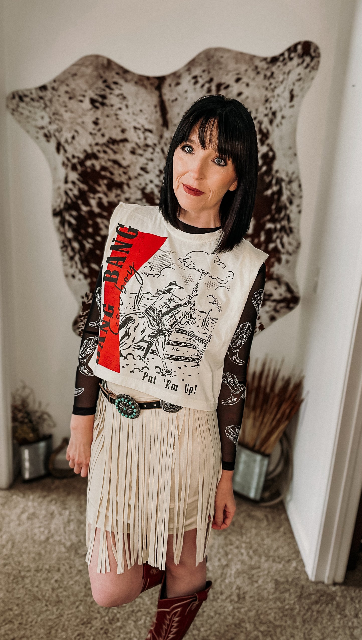 Fringe Rodeo Mini Skirt