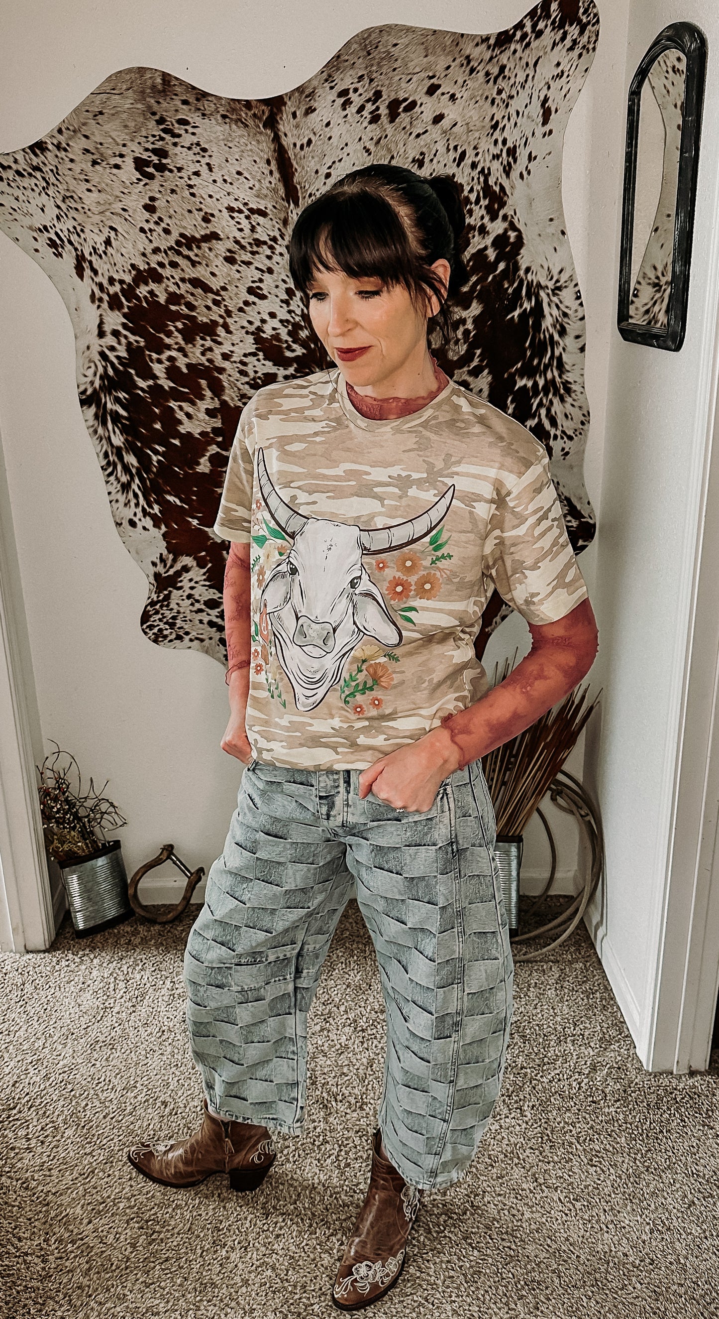 Check Her Out Barrel Jeans