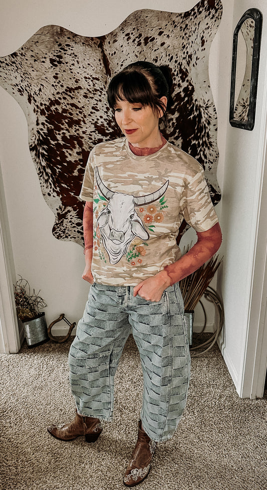 Check Her Out Barrel Jeans