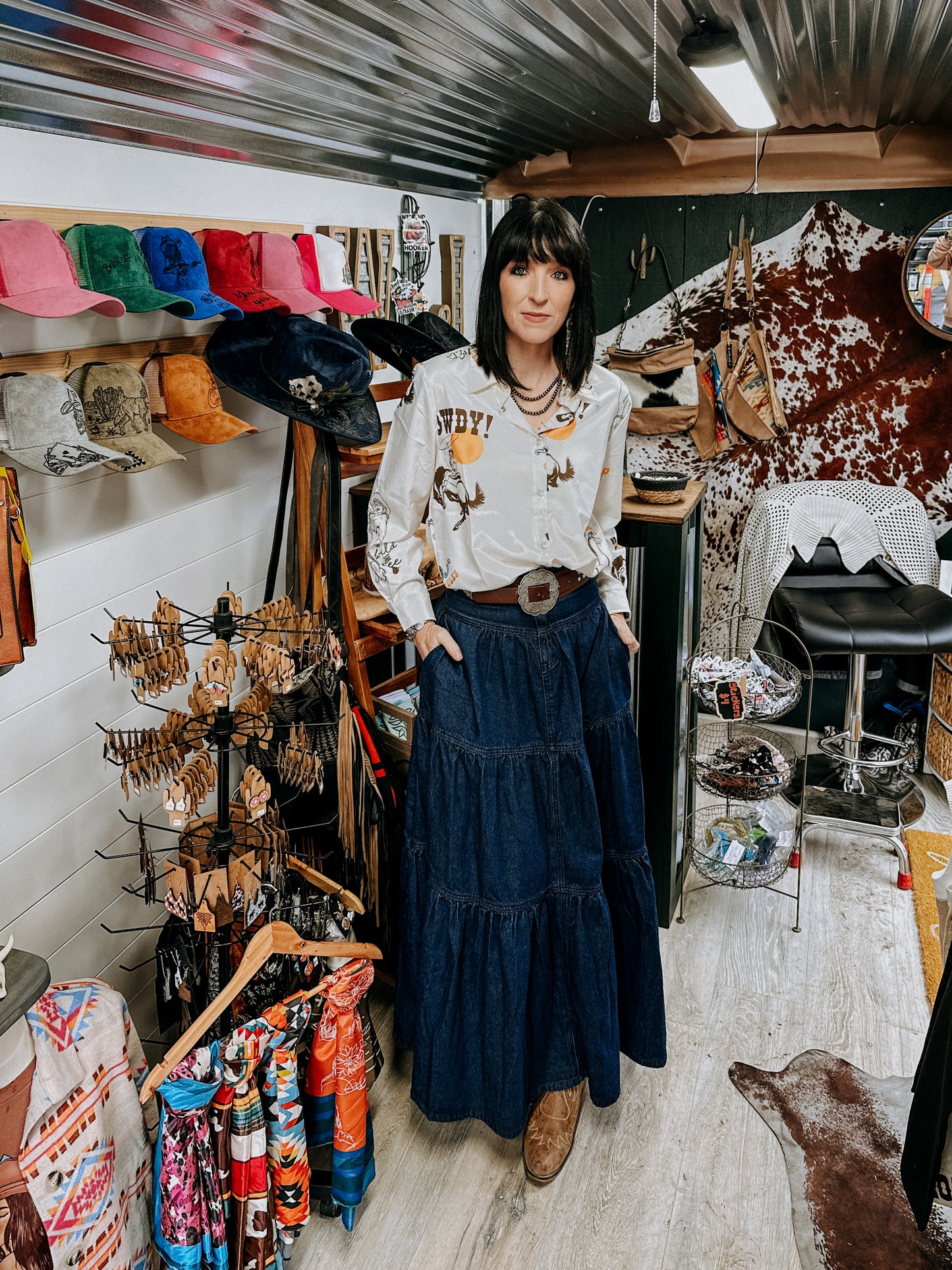 Frontier Denim Skirt