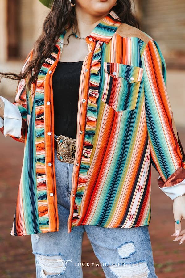 Saddlefire Serape Snap Top