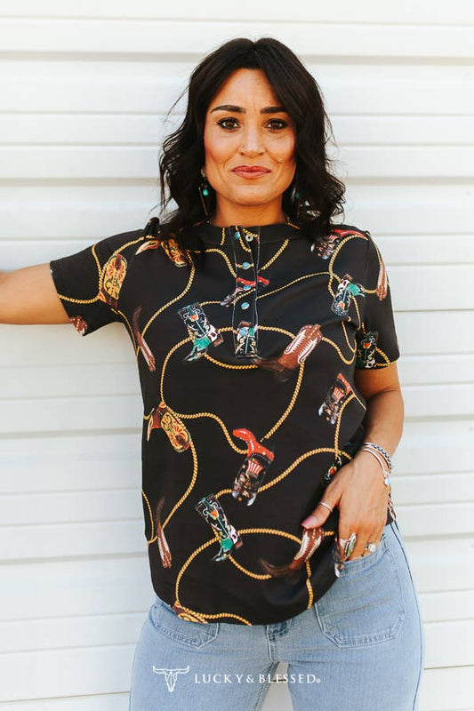 Boots & Ropes Snap Tee