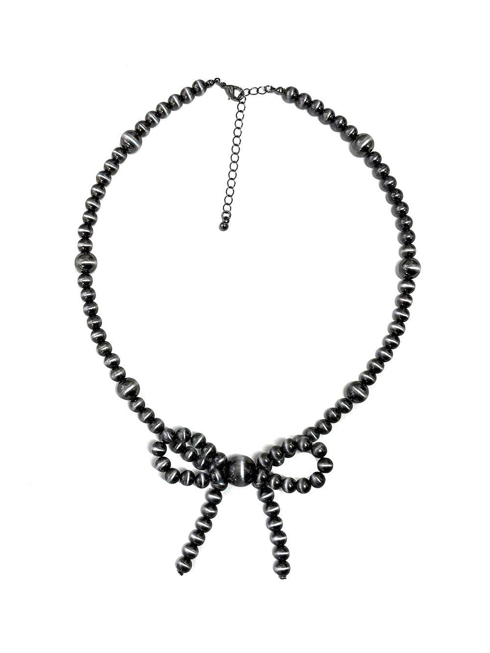 Cowgirl Pearls Bow Necklace