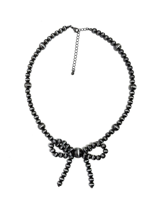Cowgirl Pearls Bow Necklace