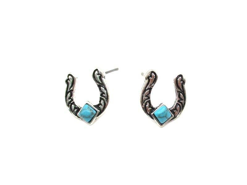 Lucky Spur Horseshoe Stud Earrings