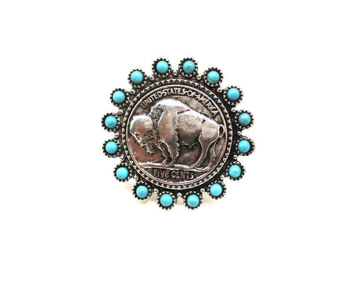 Buffalo Trails Coin Ring