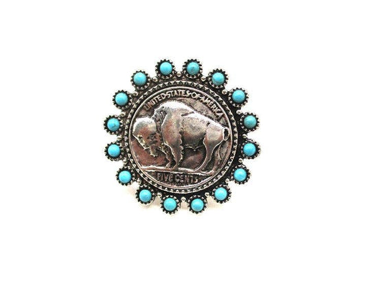 Buffalo Trails Coin Ring