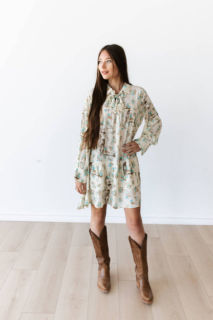 Ivory Roping Cowboy Dress