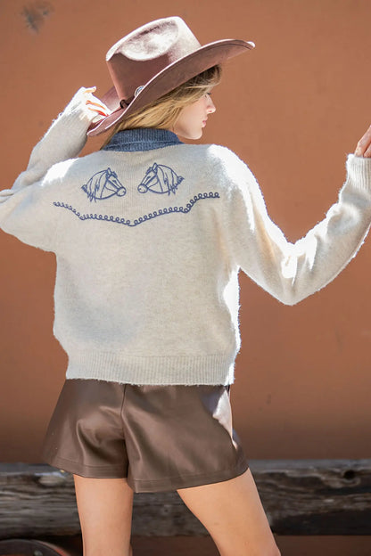 Lucky Spur Western Cardigan