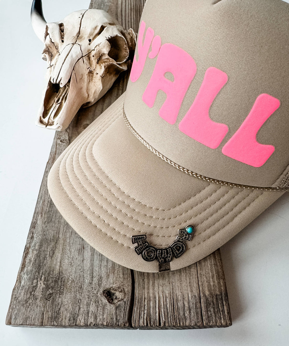 Western Howdy Slip On Hat Charm - Hat clip