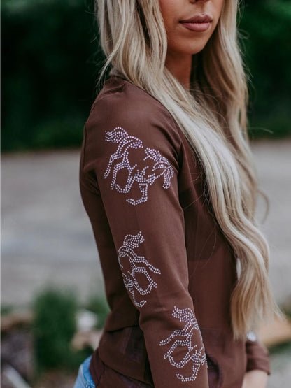 Rhinestone Rodeo Mesh