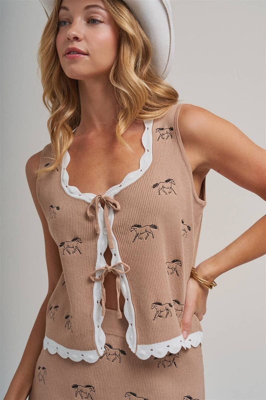 Horse Haven Sweater Vest