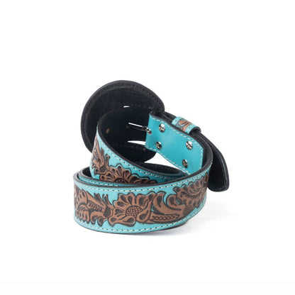 Barrel Bloom Leather Belt