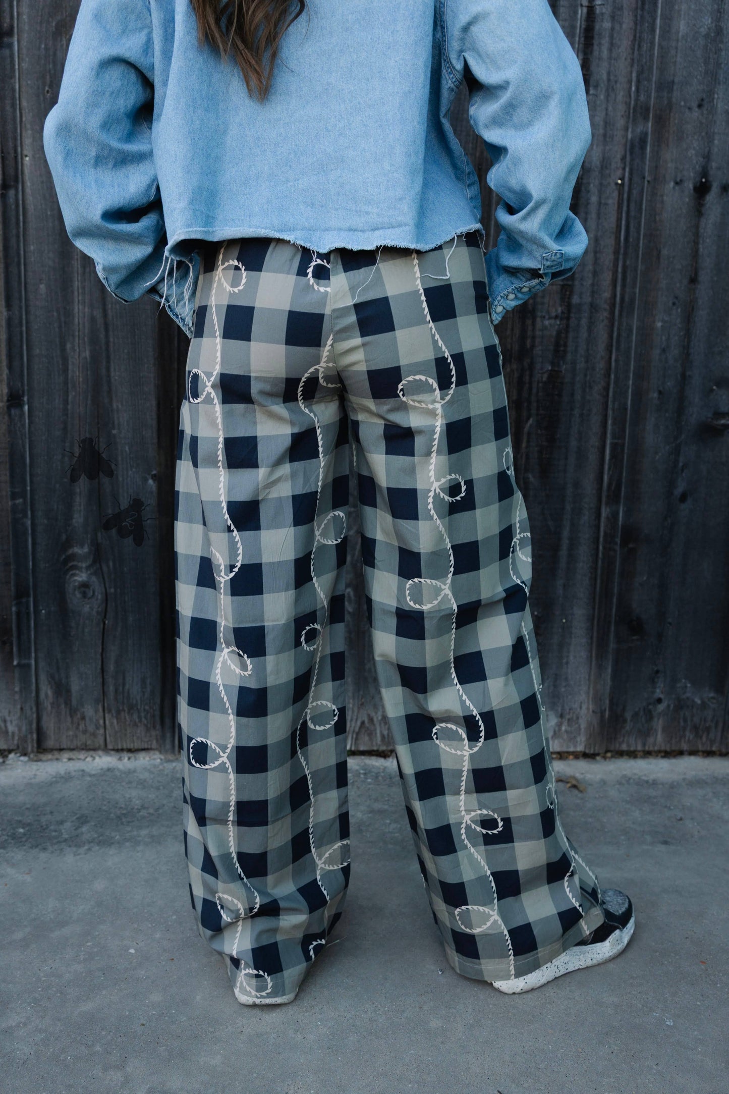 OFF THA TRACK ROPEY GINGHAM Pants