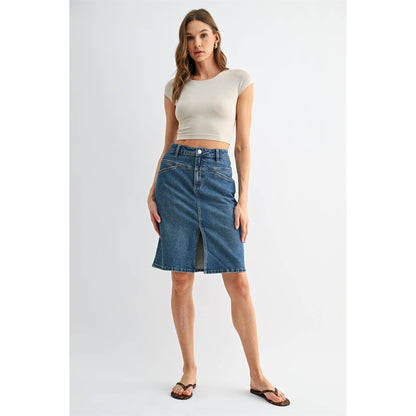 Blue Ridge Denim Midi Skirt