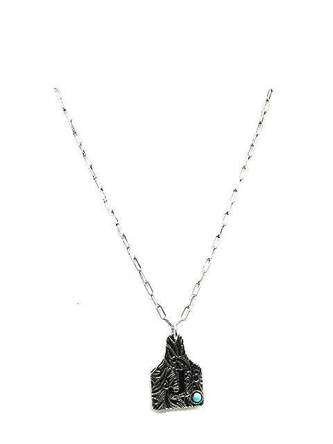 Ranch Initial Cattle Tag Necklace