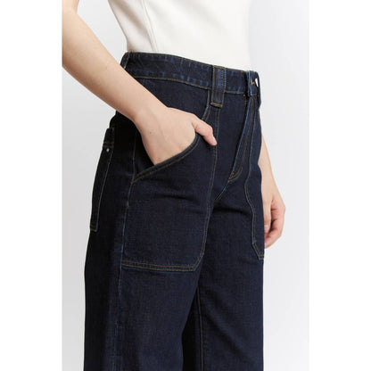 After Dark Cuffed Wide Leg Jeans