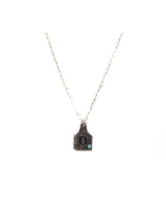 Ranch Initial Cattle Tag Necklace