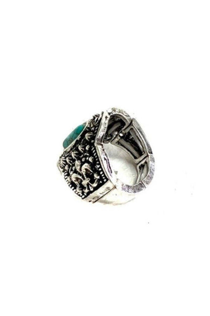 Turquoise Blossom Stretch Ring