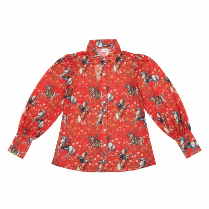 Red Dirt Cowgirl Mesh Blouse