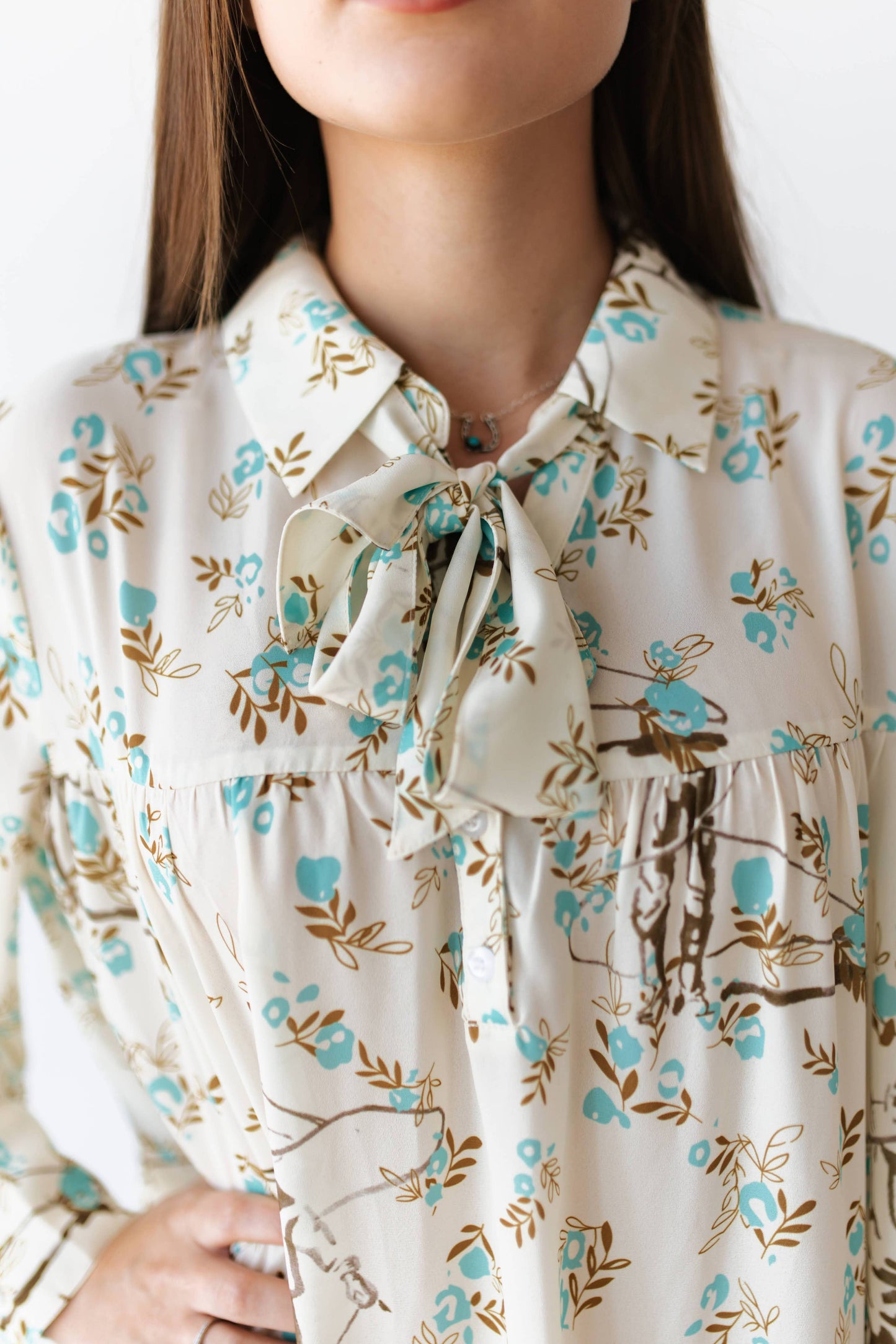 Ivory Roping Cowboy Dress