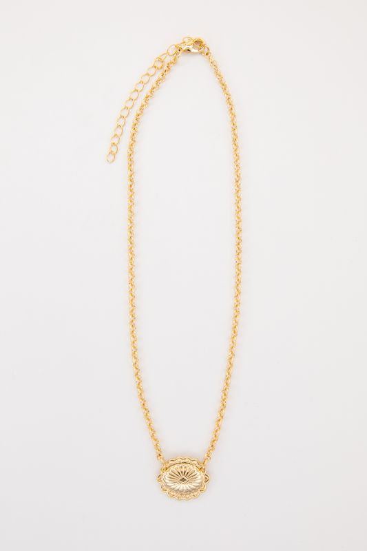 Golden Prairie Concho Necklace