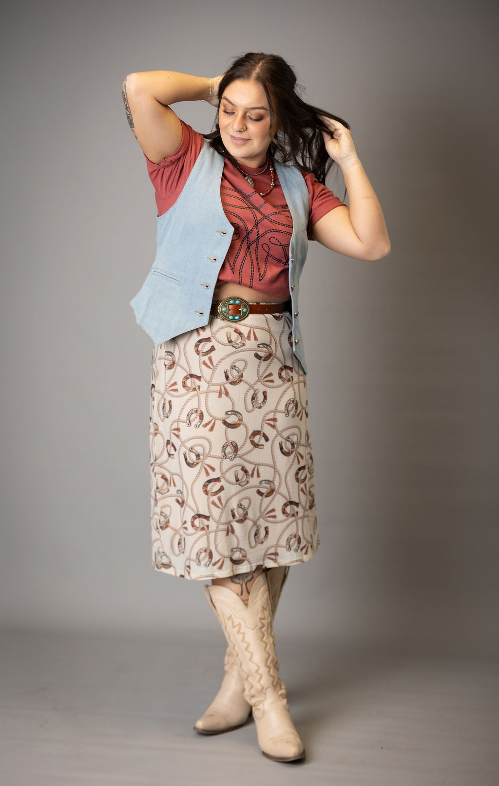 Rodeo Belle Midi Skirt