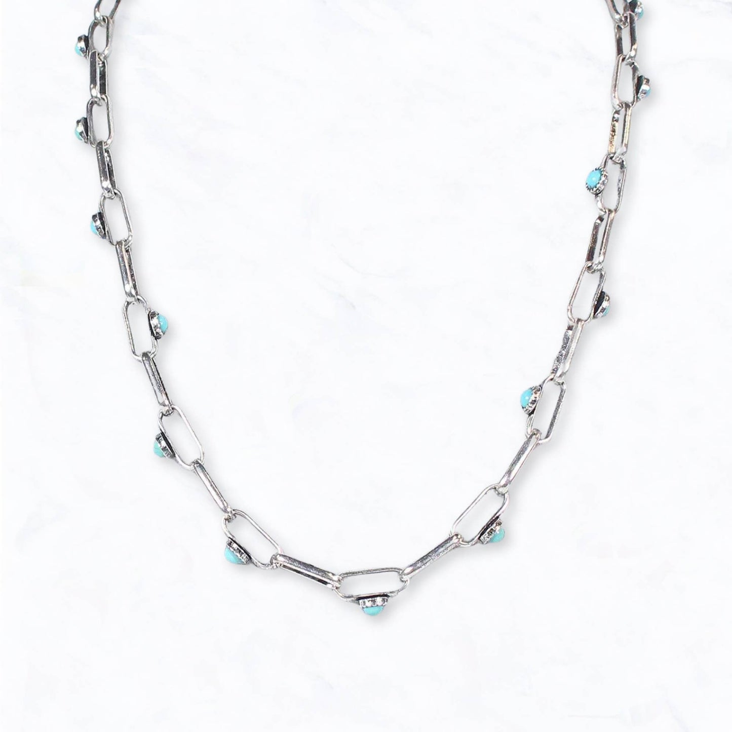 Turquoise Trails Chain Necklace