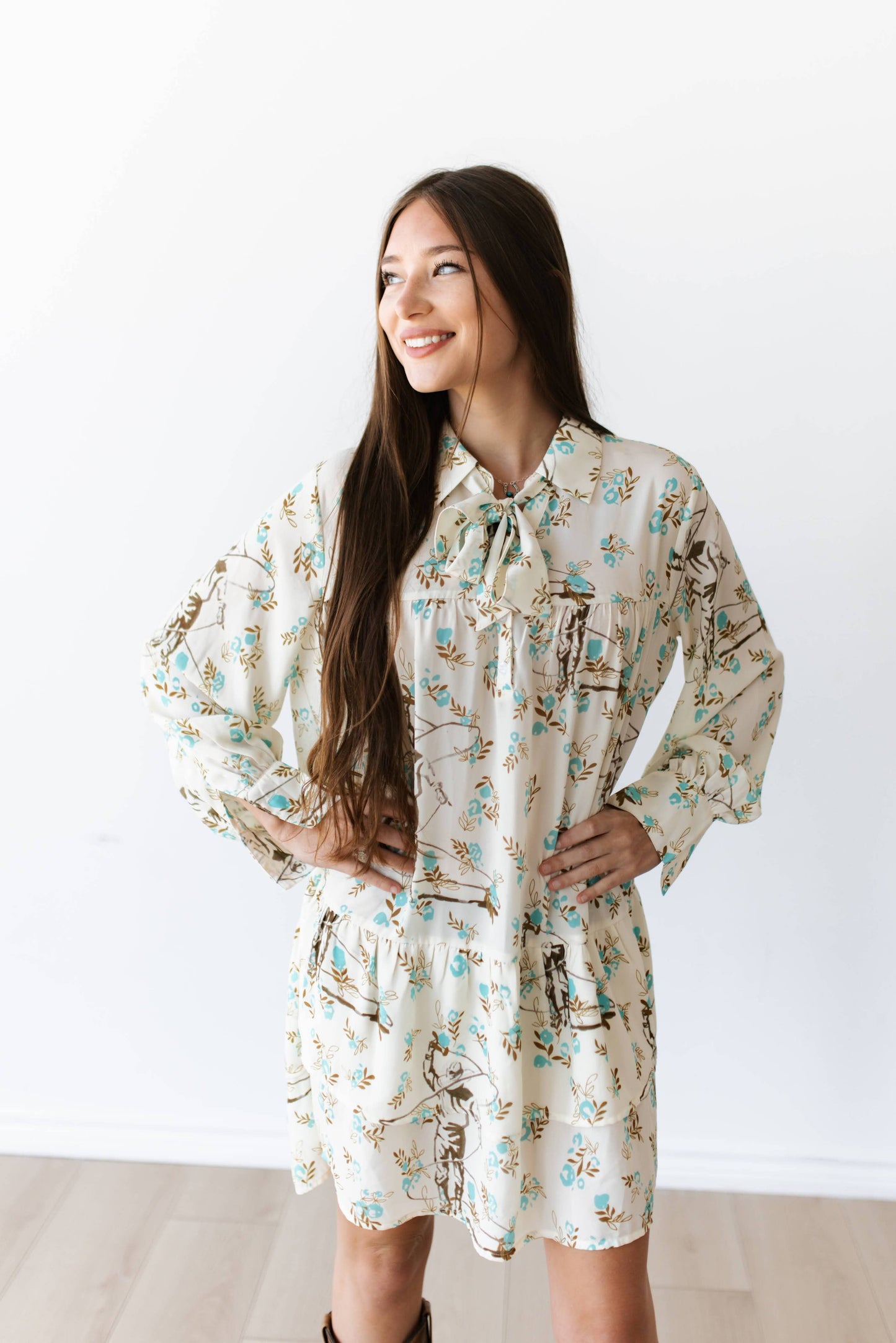 Ivory Roping Cowboy Dress