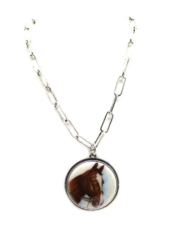 Wild Heart Horse Portrait Necklace