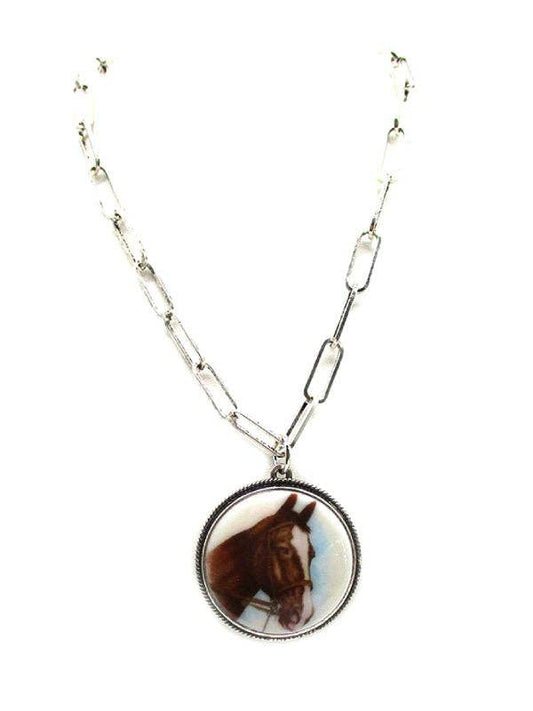 Wild Heart Horse Portrait Necklace