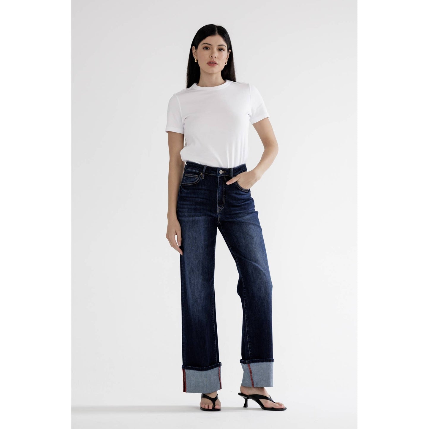 High Country Cuffed Wide Leg Jeans