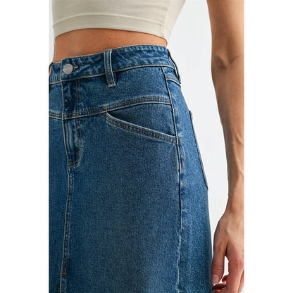 Blue Ridge Denim Midi Skirt