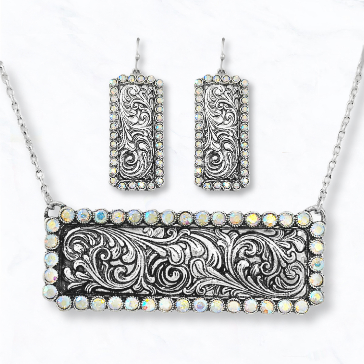 Midnight Scroll Jewelry Set