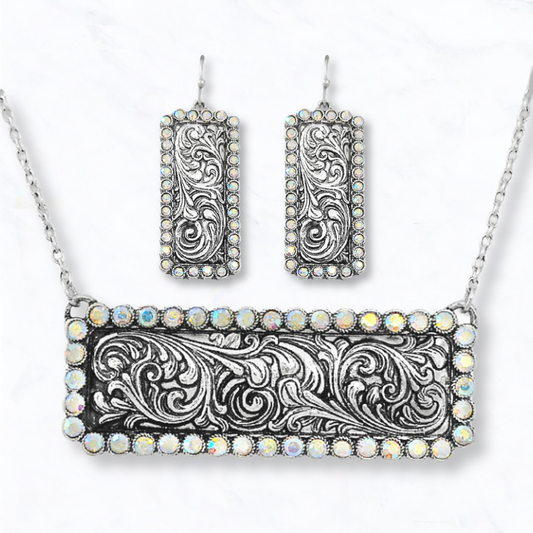 Midnight Scroll Jewelry Set