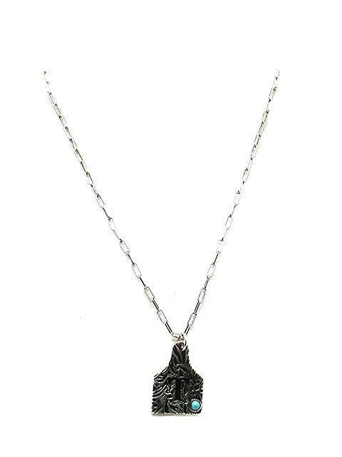 Ranch Initial Cattle Tag Necklace