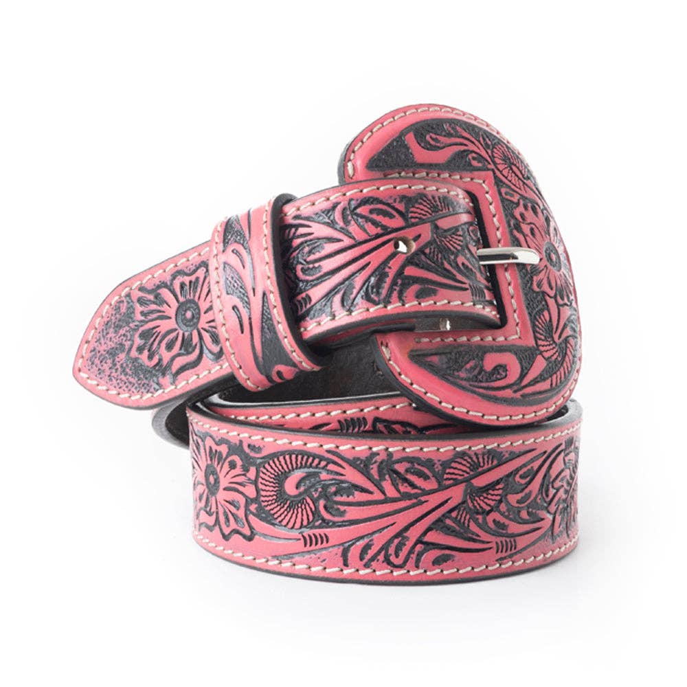 High Desert Tooled Belt – Red