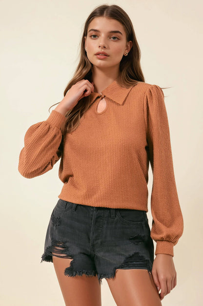 Copper Canyon Puff Sleeve Top