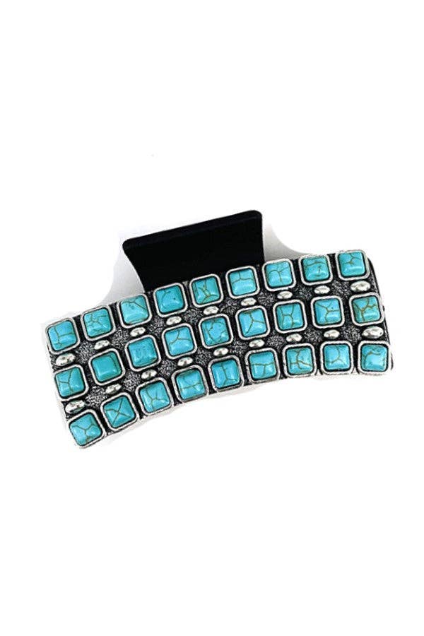 TURQUOISE TUMBLE HAIR CLAW