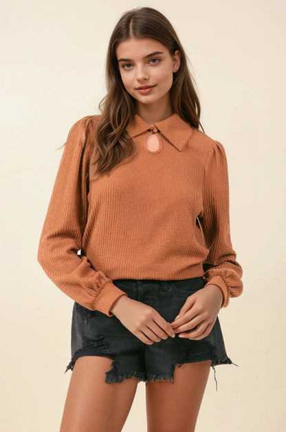 Copper Canyon Puff Sleeve Top