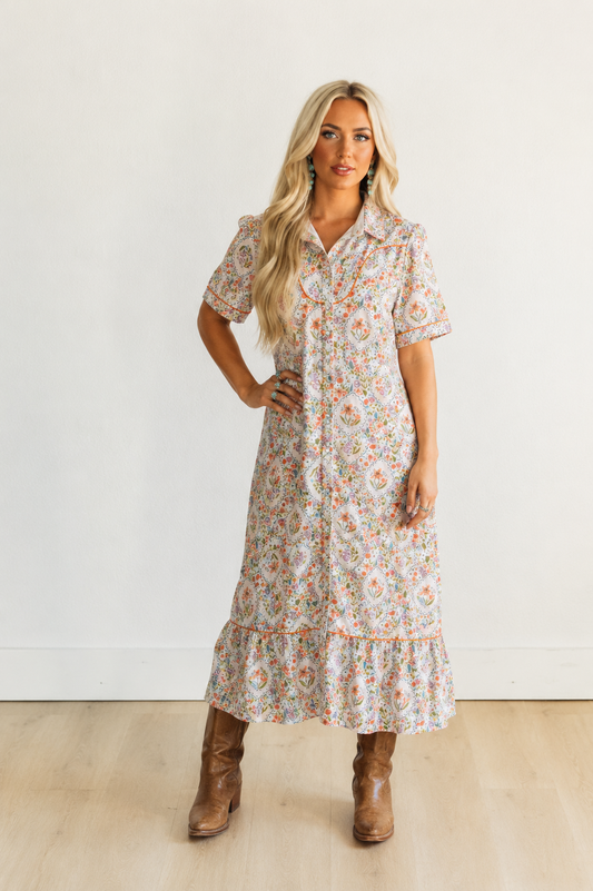 Wildflower Pearl Snap Dress